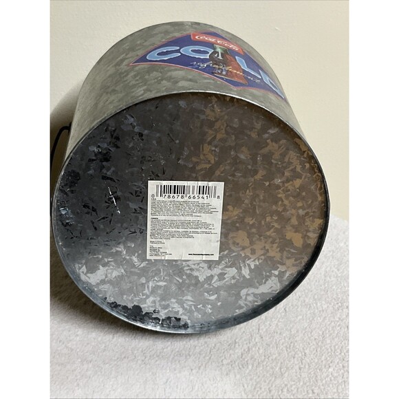 Coca Cola Coke Cold Refreshment Galvanized Steel Ice Pail With Bucket No Lid - Picture 6 of 8